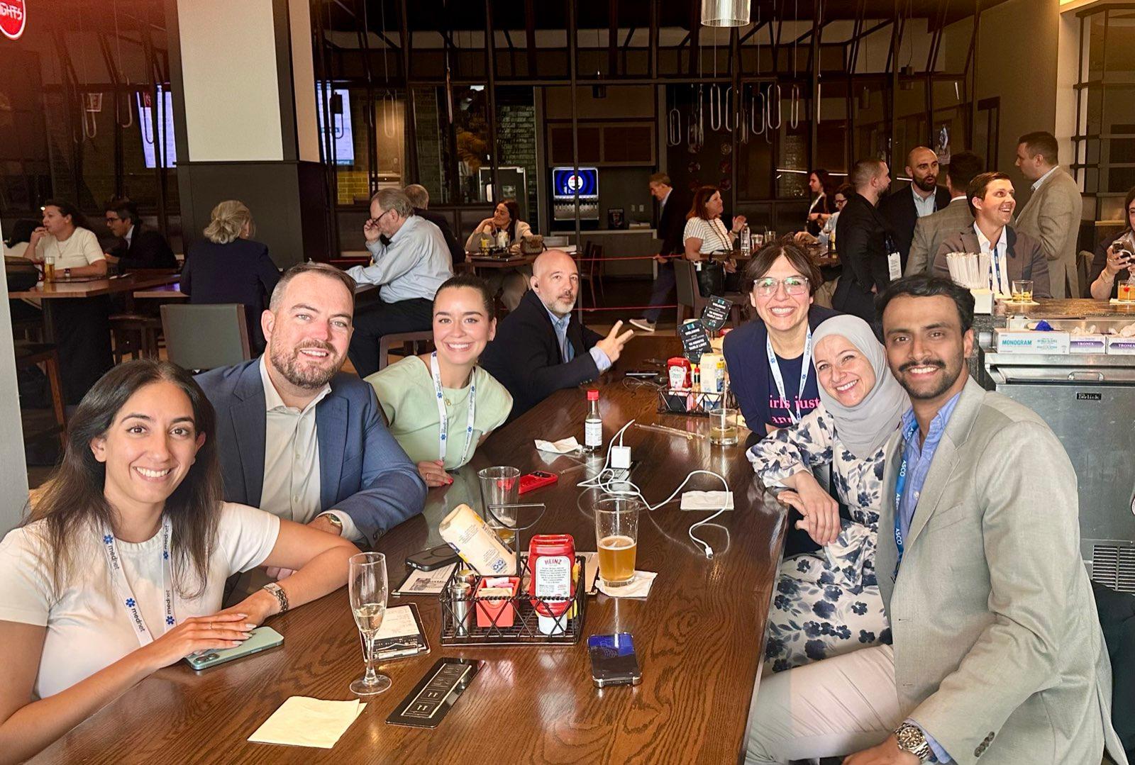 The team together at the ASCO conference dinner