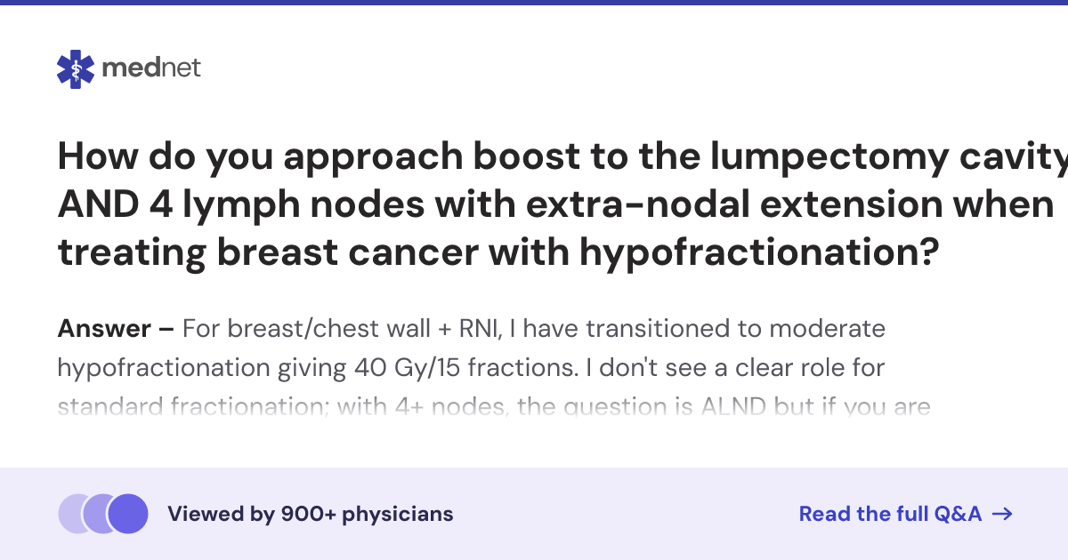 How do you approach boost to the lumpectomy cavity AND 4 lymph nodes ...