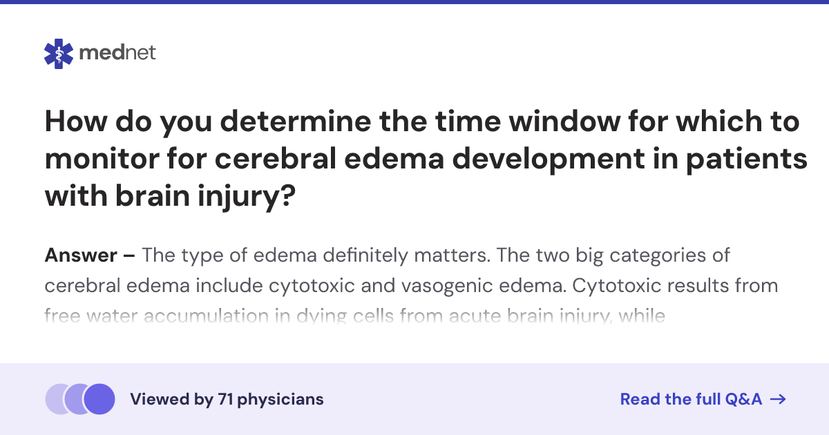 How do you determine the time window for which to monitor for cerebral ...