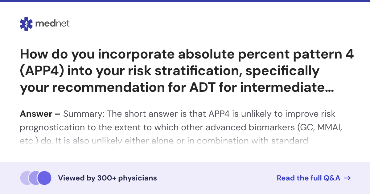 How do you incorporate absolute percent pattern 4 (APP4) into your risk ...