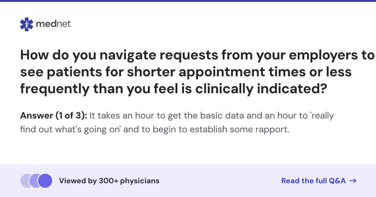 How do you navigate requests from your employers to see patients for ...