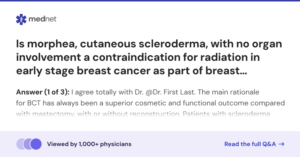 Is morphea, cutaneous scleroderma, with no organ involvement a ...
