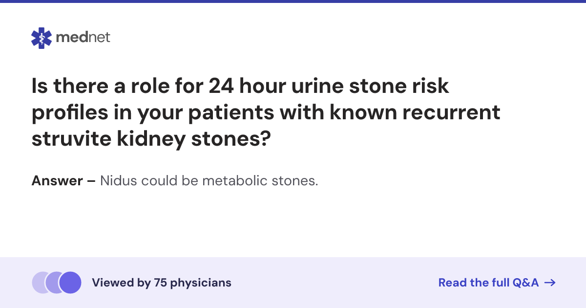 Is there a role for 24 hour urine stone risk profiles in your patients ...