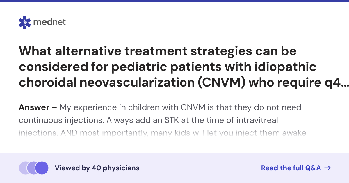 What alternative treatment strategies can be considered for pediatric ...