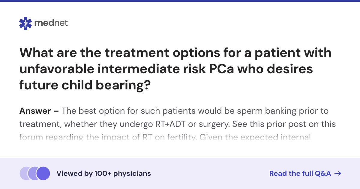 What are the treatment options for a patient with unfavorable ...