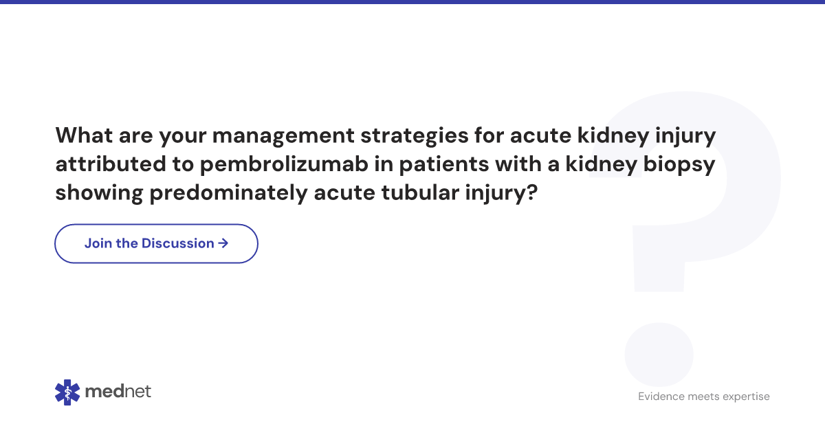 What are your management strategies for acute kidney injury attributed ...